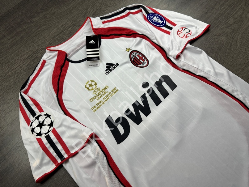 [Retro] - เสื้อฟุตบอล ย้อนยุค Ac Milan Away เอซี มิลาน เยือน ปี 2006/07 อาร์ม UCL -01