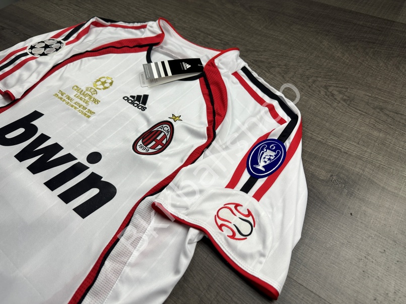 [Retro] - เสื้อฟุตบอล ย้อนยุค Ac Milan Away เอซี มิลาน เยือน ปี 2006/07 อาร์ม UCL -04