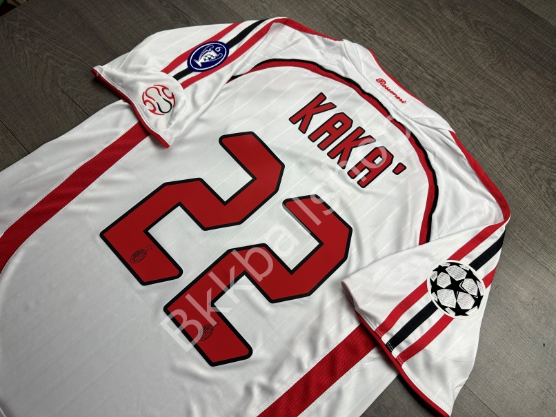 [Retro] - เสื้อฟุตบอล ย้อนยุค Ac Milan Away เอซี มิลาน เยือน ปี 2006/07 อาร์ม UCL 10 KAKA - 01