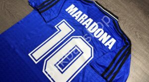 [Retro] - เสื้อฟุตบอล ย้อนยุค ทีมชาติ Argentina Away อาร์เจนติน่า เยือน ฟุตบอลโลก ปี 1994 เบอร์ชื่อ 10 MARADONA - 01