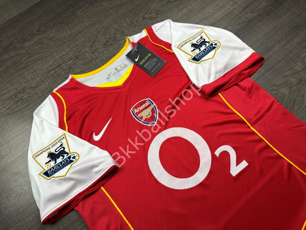 [Retro] - เสื้อฟุตบอล ย้อนยุค Arsenal Home อาเซน่อล เหย้า ปี 2004/05 อาร์มพรีเมียร์ลีค - 01