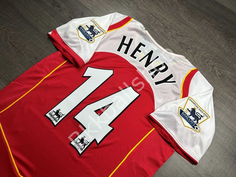 [Retro] - เสื้อฟุตบอล ย้อนยุค Arsenal Home อาเซน่อล เหย้า ปี 2004/05 อาร์มพรีเมียร์ลีค 14 HENRY - 01