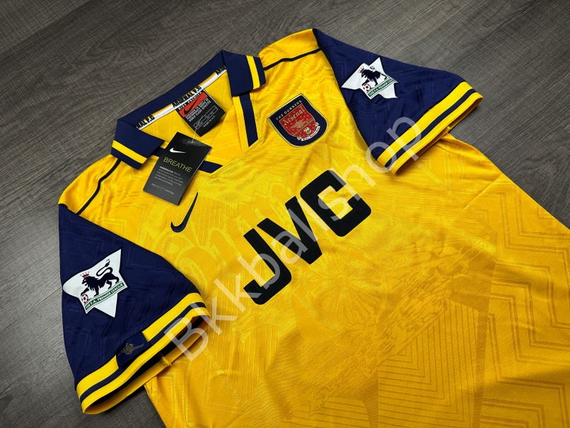 [Retro] - เสื้อฟุตบอล ย้อนยุค Arsenal Away อาเซน่อล เยือน ปี 1996/97 อาร์มพรีเมียร์ลีค - 01