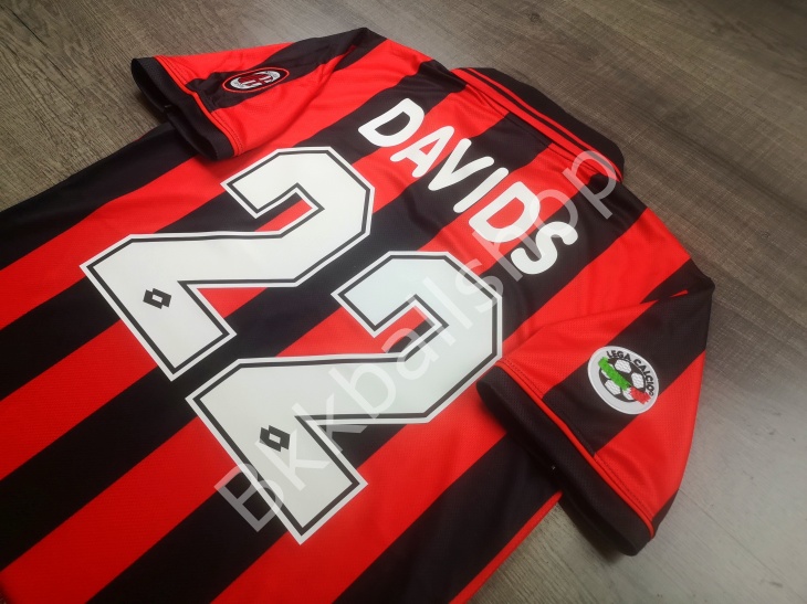[Retro] - เสื้อฟุตบอล ย้อนยุค Ac Milan Home เอซี มิลาน เหย้า ปี 1996/97 อาร์ม CALCIO 22 DAVIDS - 01