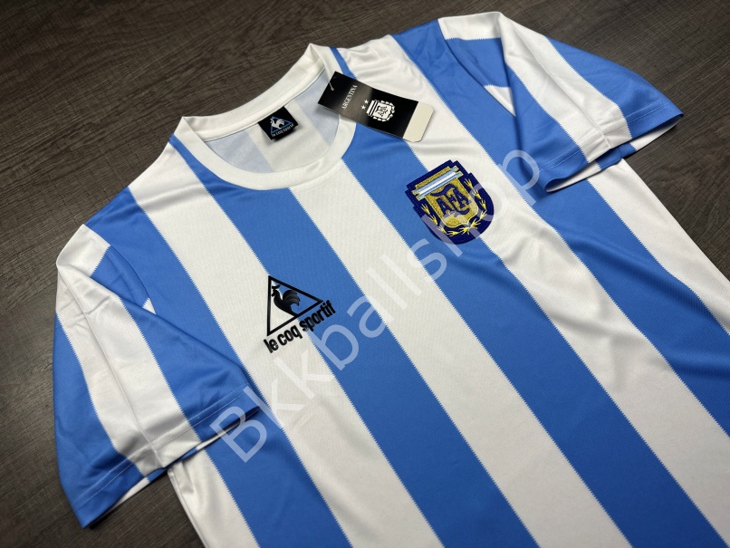 [Retro] - เสื้อฟุตบอล ย้อนยุค ทีมชาติ Argentina Home อาร์เจนติน่า เหย้า ฟุตบอลโลก ปี 1986 - 01