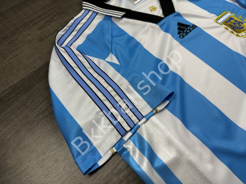[Retro] - เสื้อฟุตบอล ย้อนยุค ทีมชาติ Argentina Home อาร์เจนติน่า เหย้า ฟุตบอลโลก ปี 1998 - 03