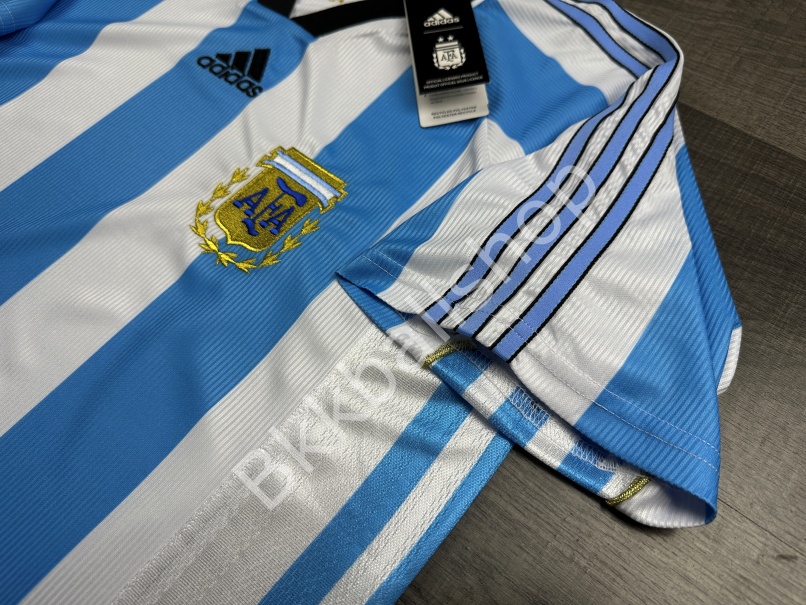 [Retro] - เสื้อฟุตบอล ย้อนยุค ทีมชาติ Argentina Home อาร์เจนติน่า เหย้า ฟุตบอลโลก ปี 1998 - 04