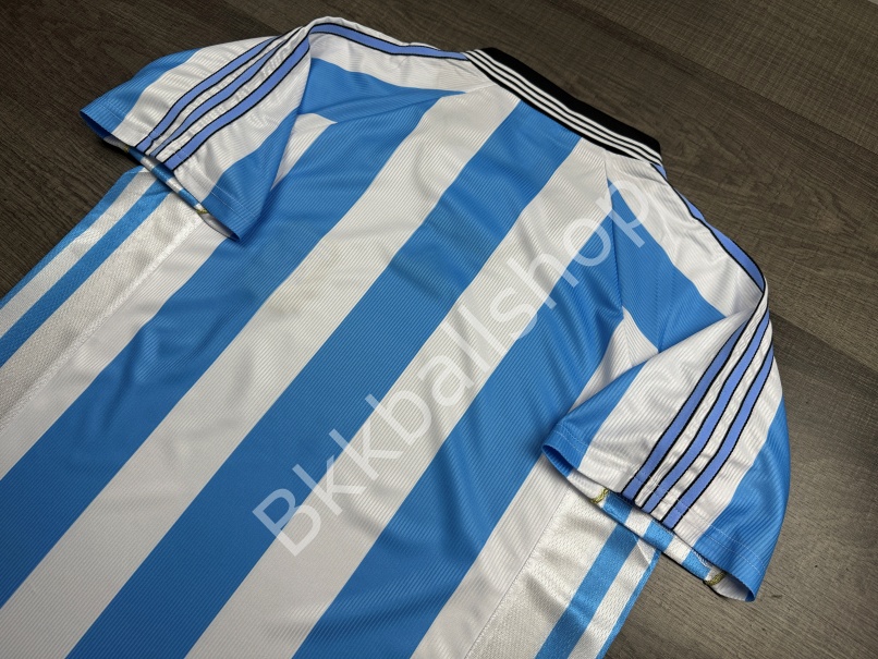 [Retro] - เสื้อฟุตบอล ย้อนยุค ทีมชาติ Argentina Home อาร์เจนติน่า เหย้า ฟุตบอลโลก ปี 1998 - 02