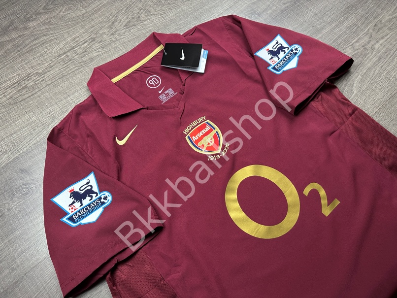 [Retro] - เสื้อฟุตบอล ย้อนยุค Arsenal Home อาเซน่อล เหย้า ปี 2005/06 อาร์มพรีเมียร์ลีค - 01